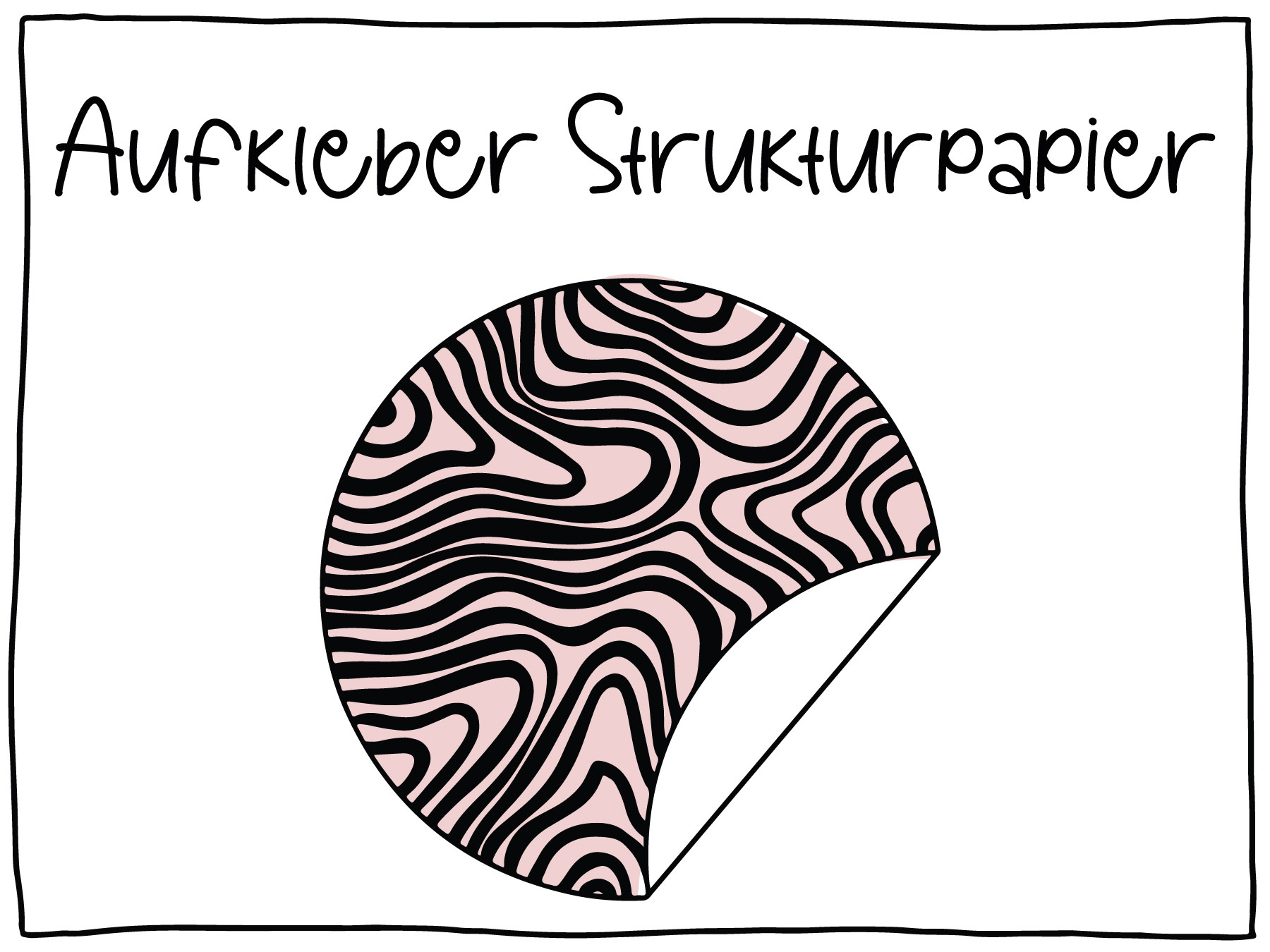 Aufkleber Strukturpapier rund für dein Geschäft