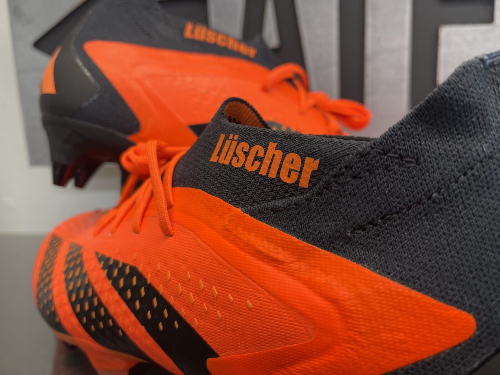 Beschriftung Fussballschuhe