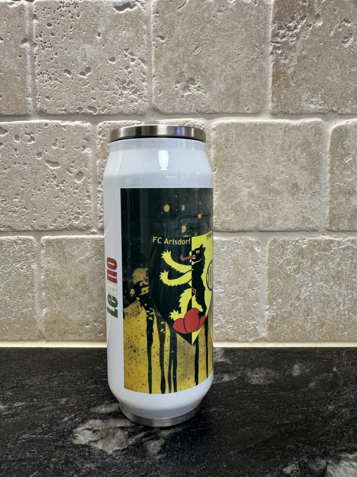 Thermodose Trinkflasche mit Strohhalm: FC Arisdorf von Texo-Design Bornhauser
