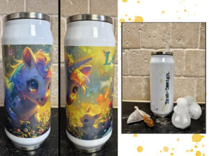 Mehr über den Artikel erfahren Thermodose Trinkflasche mit Strohhalm: Einhorn Lea