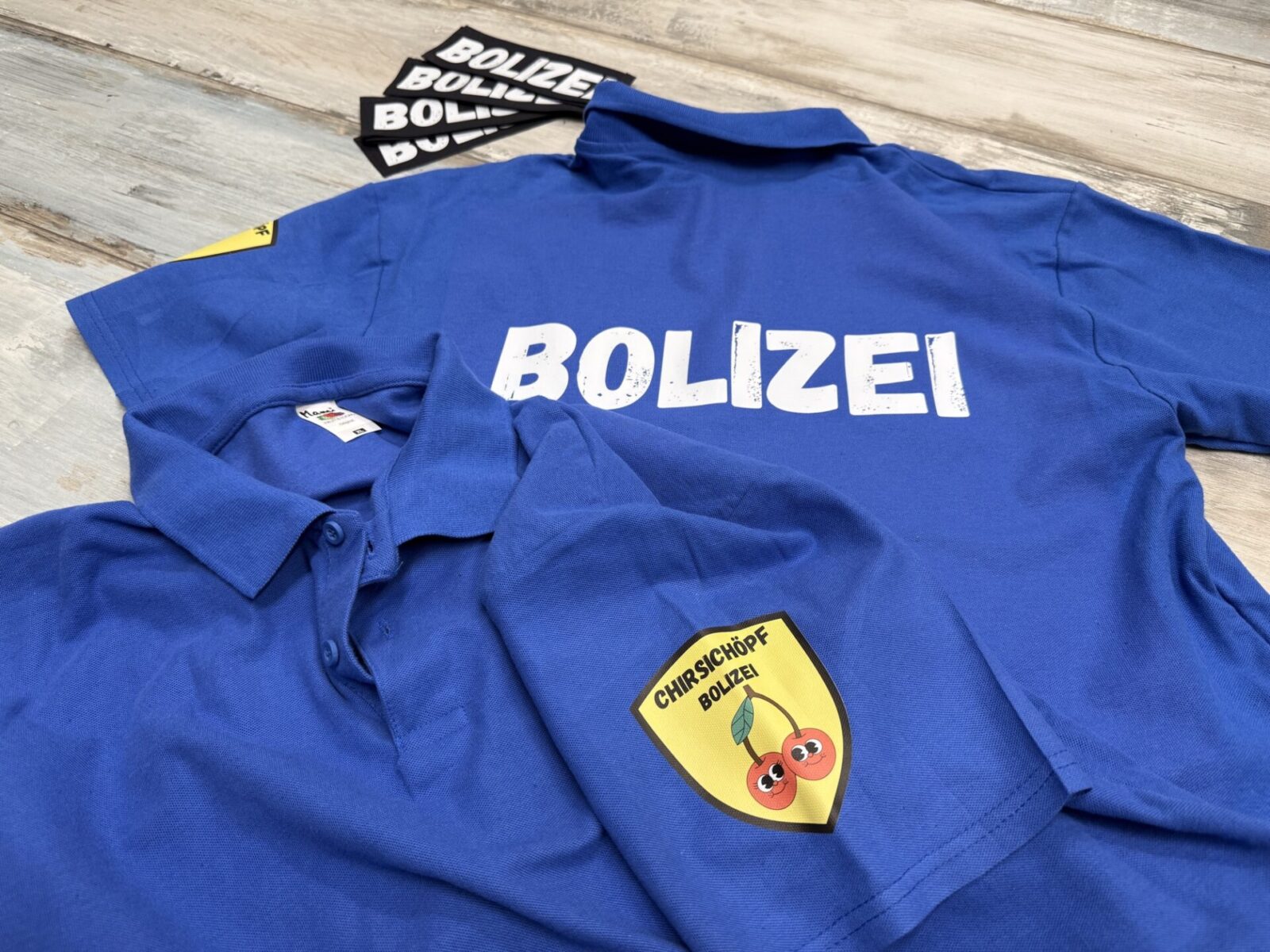 Fasnacht Bolizei Polo Shirt von Texo-Design Bornhauser