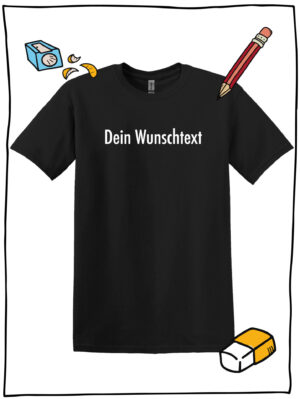 A-Z Wunschtext Shirt schwarz