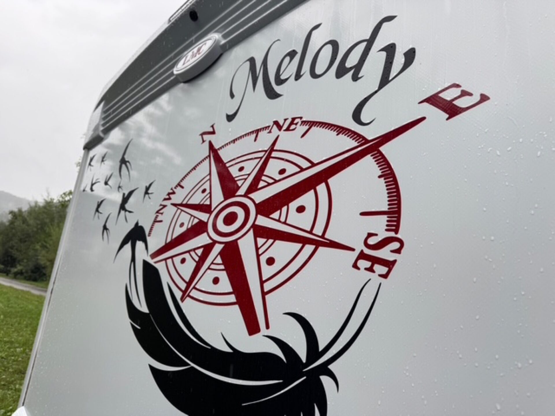 Wohnwagen "Melody" Beschriftung von Texo-Design Bornhauser